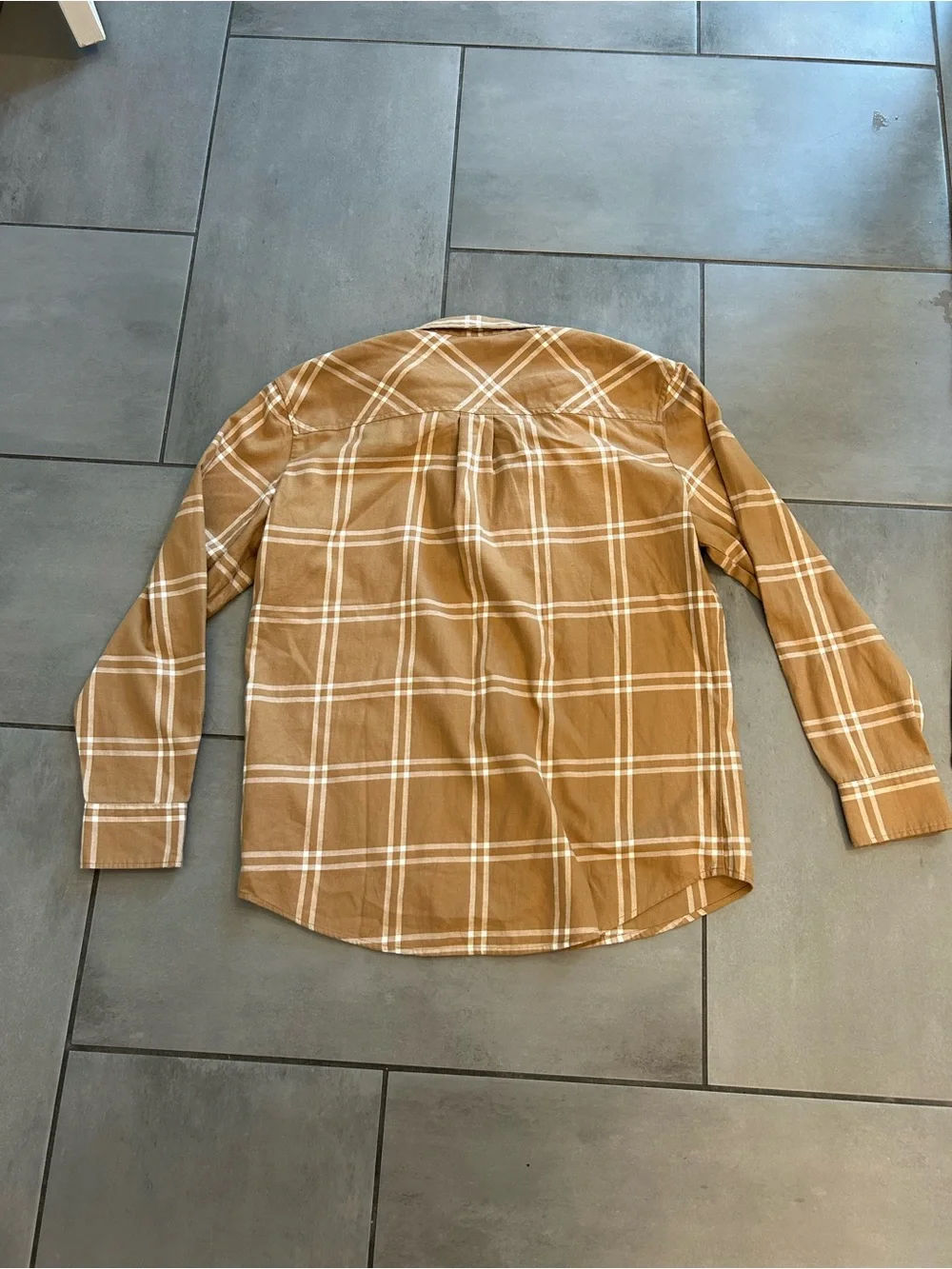 NWT J. Crew Flannel Shirt for Women - Gold & White